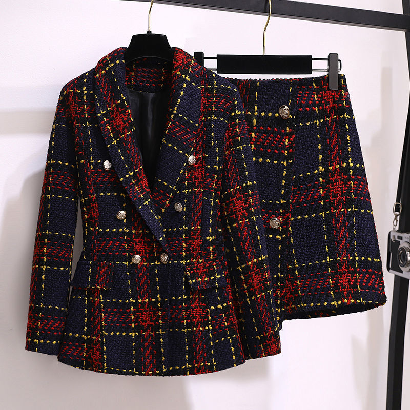 Winter Clothing Outfits - Women Winter Vintage Tweed Korean Suit