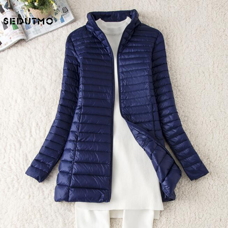 Puffer Jacket Women Down - SEDUTMO Dài Mùa Đông Nữ Xuống