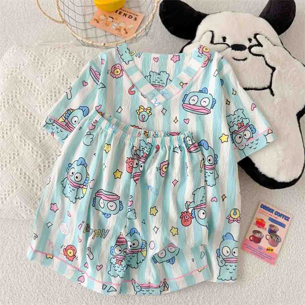Winter Cloth - Sanrio Hangyodon Women's Pajama Set Kawaii