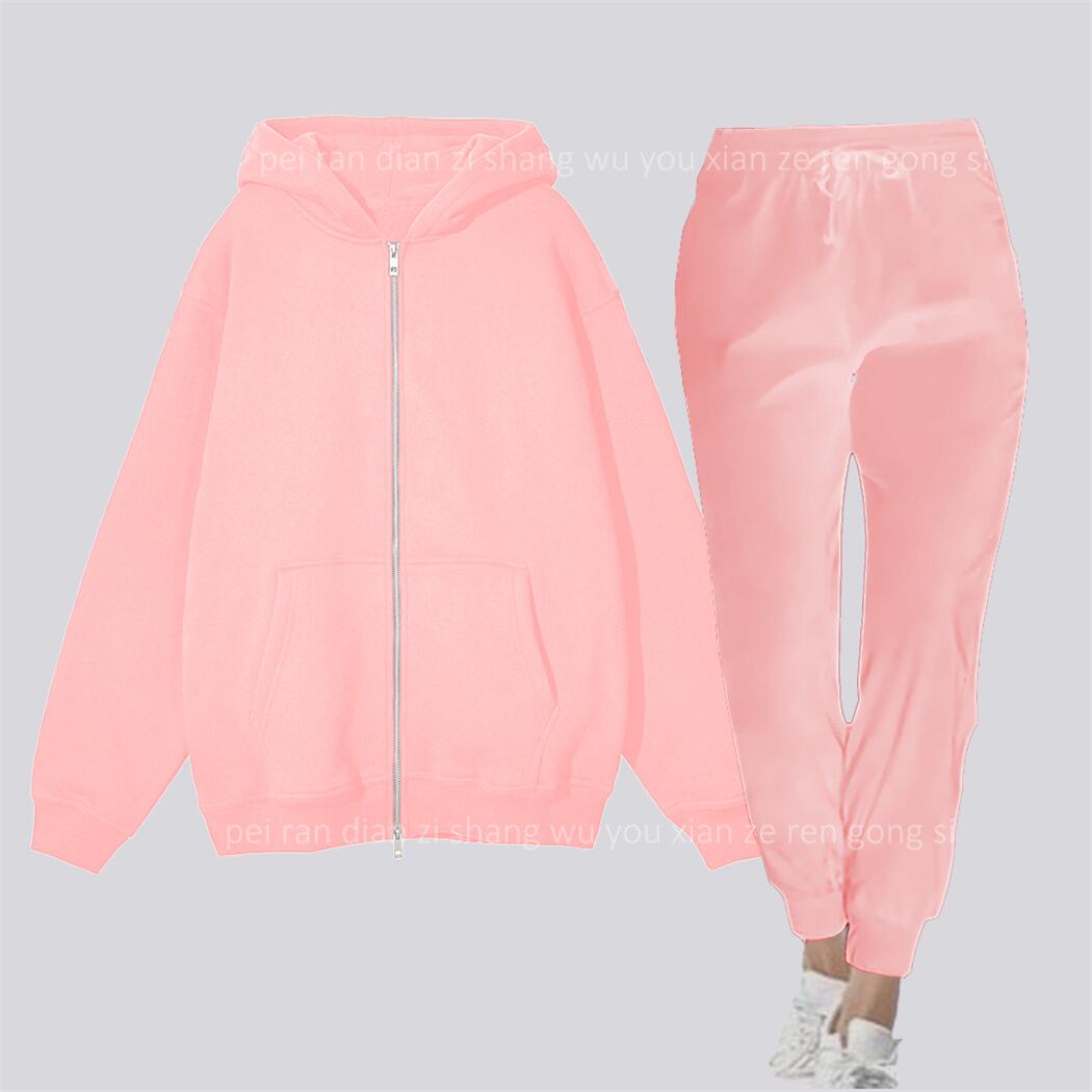 Winter Clothing Outfits - Zipper Cardigan Blank Women Hoodie And