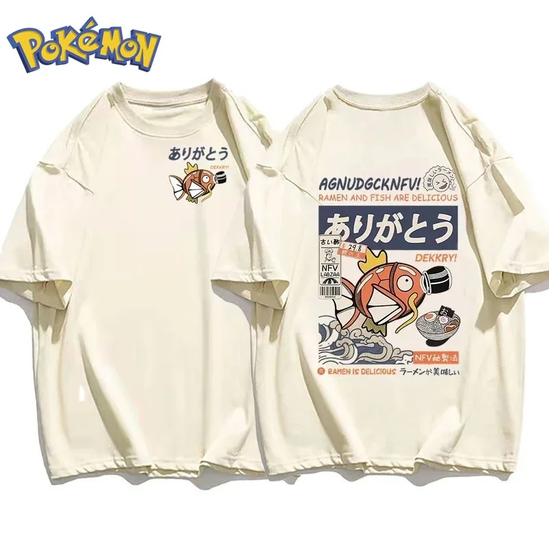 Winter Clothing In Japan - Pokémon Anime Magikarp Printing T-shirt 2026