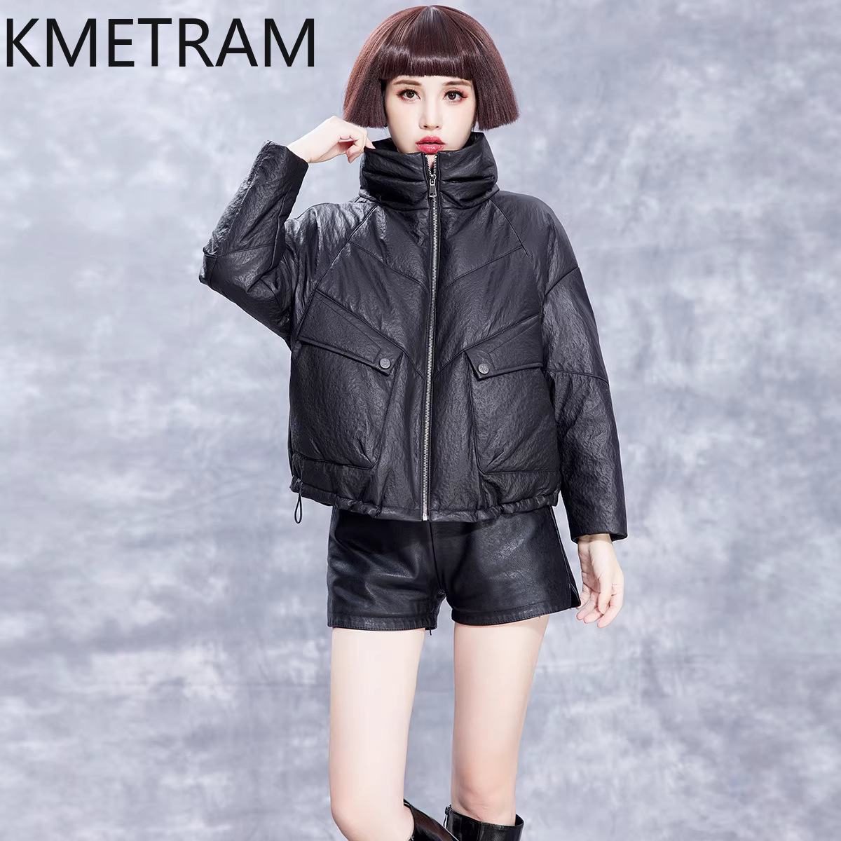KMETRAM Real Sheepskin Leather - đánh giá và giá Puffer Jacket Women Down