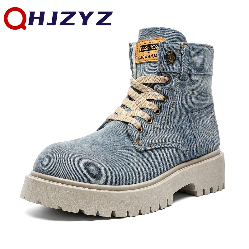 Men Boots Denim Cloth High Top - đánh giá và giá Winter Cloth