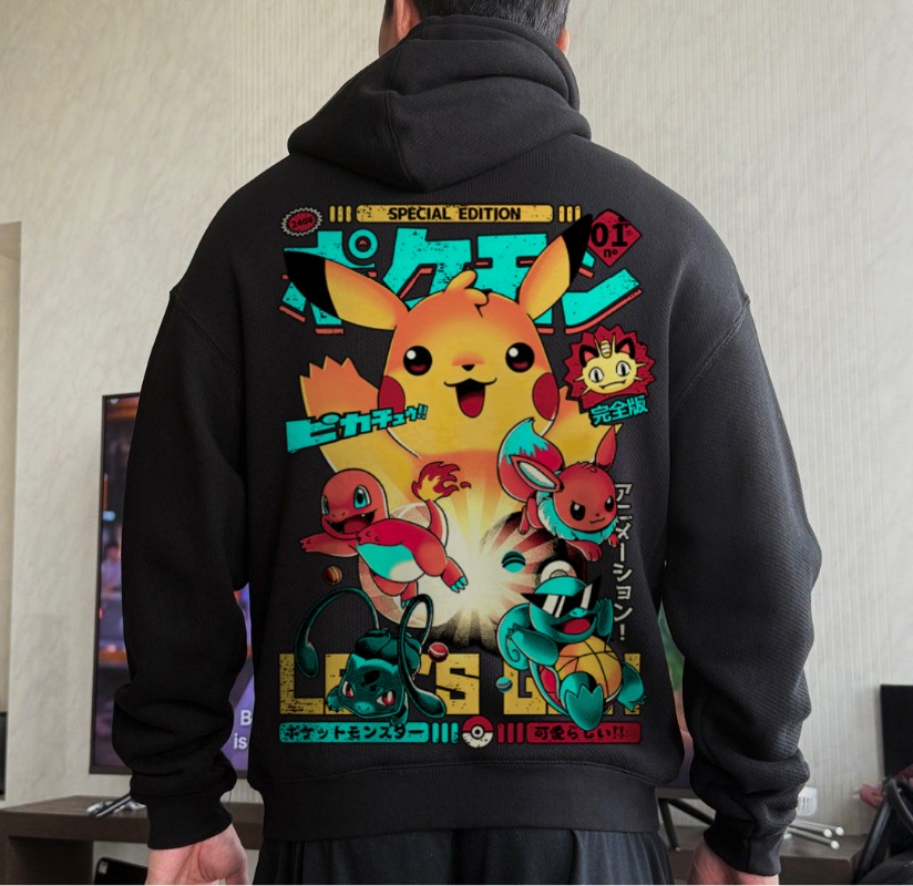 Black Oversized 4xl Pok É Mon  - đánh giá và giá Winter Clothing In Japan