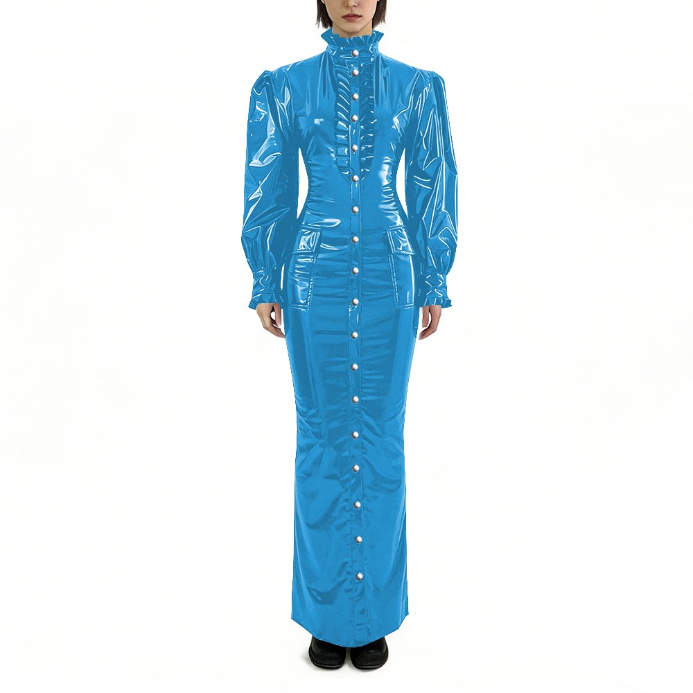 Glossy PVC Long Pencil Dress P - đánh giá và giá Winter Clothing Outfits