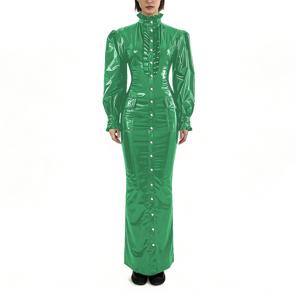 Glossy PVC Long Pencil Dress P - đánh giá và giá Winter Clothing Outfits