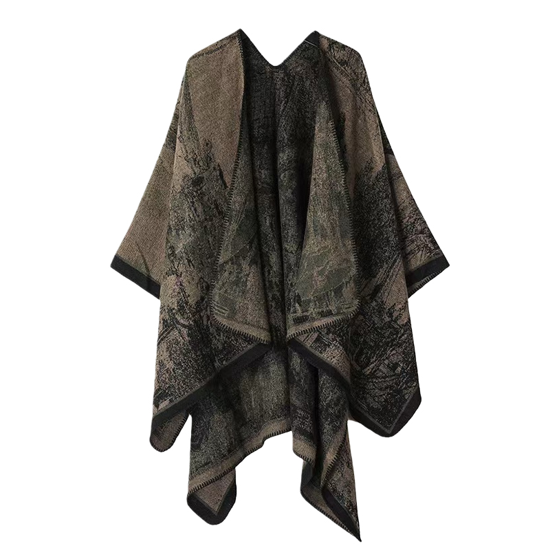 Printed Knitted Shawl for Wome - đánh giá và giá Winter Clothing Gift Ideas
