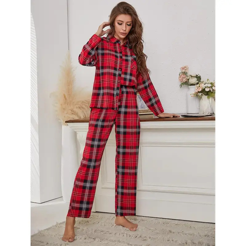Red Plaid Pajamas Long Sleeve  - đánh giá và giá Winter Clothing Youtube