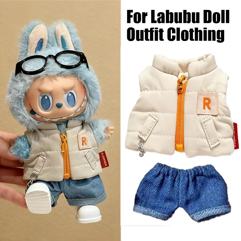 For 15 17cm Labubu Doll Solid  - đánh giá và giá Winter Clothing Outfits