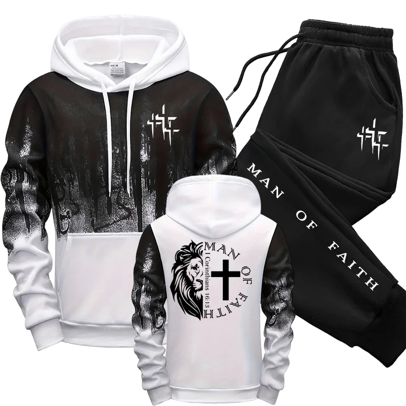 Man of Faith Pattern Men's Set - đánh giá và giá Winter Cloth